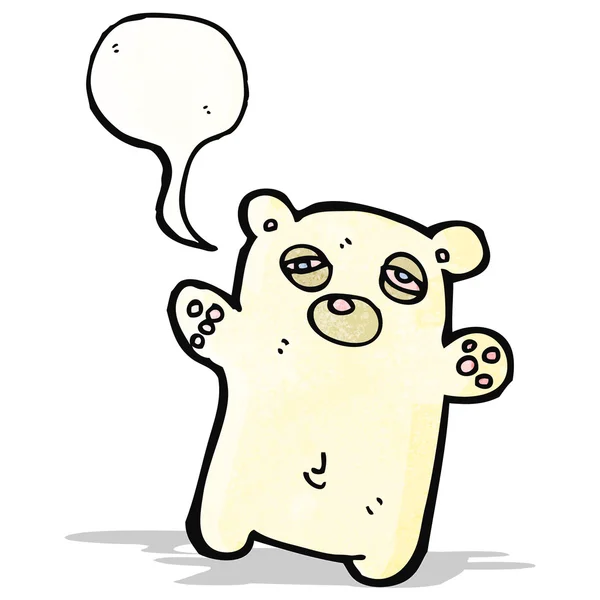 卡通累小北极熊 — 图库矢量图片