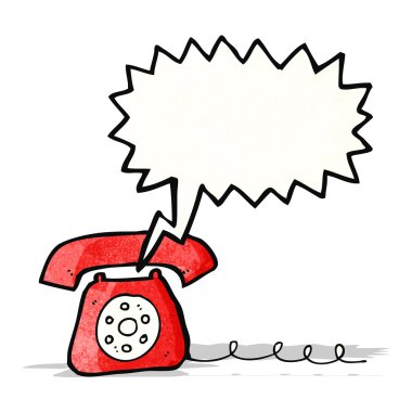 zil telefon karikatür