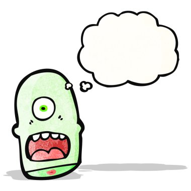 karikatür canavar kafa