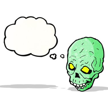 Spooky karikatür kafatası