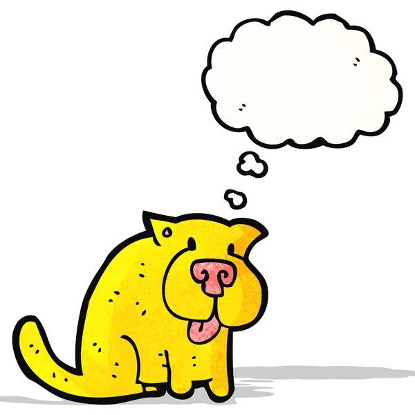 Fette kleine Hund Karikatur — Stockvektor