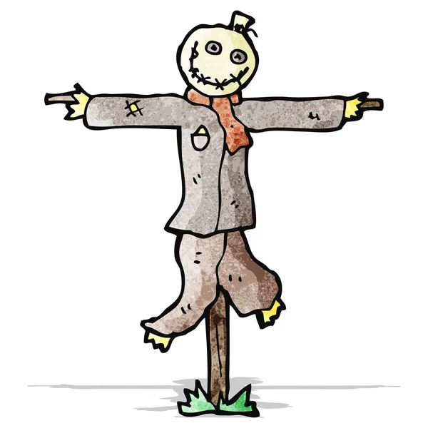 Cartoon scary scarecrow — Stock Vector