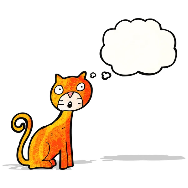 Cartoon cat with thought bubble — Stock Vector