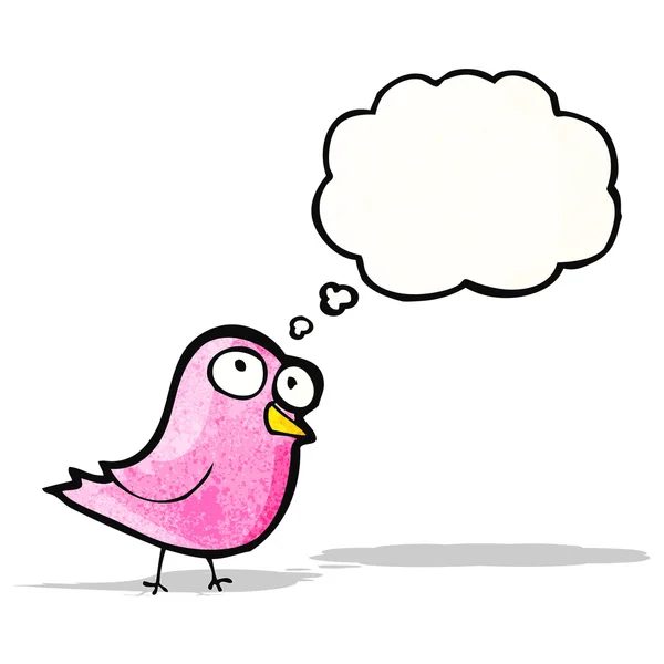 Cartoon bird with thought bubble — Stock Vector