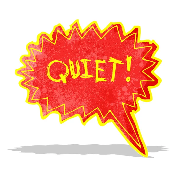 Cartoon shout for quiet — Stock Vector