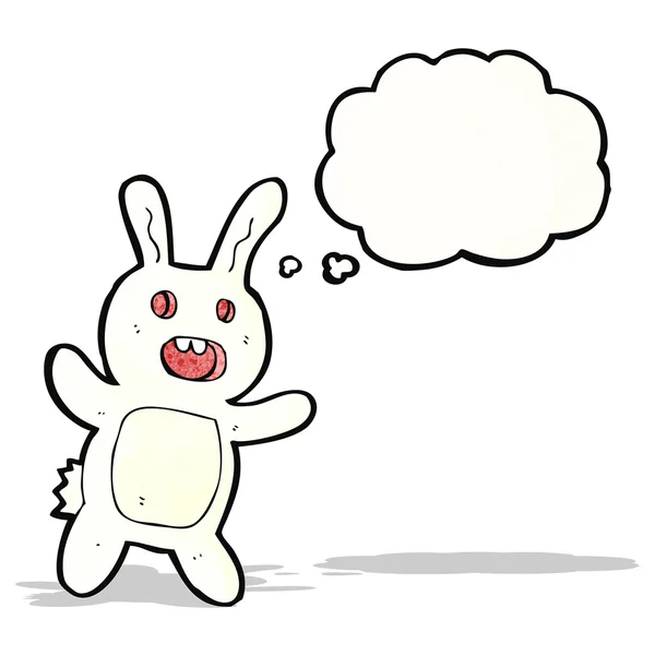 Effrayant lapin dessin animé — Image vectorielle