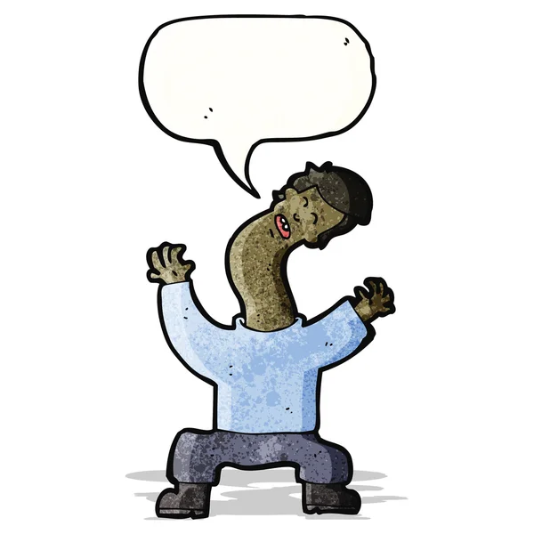 Cartoon Mann mit langem Hals — Stockvektor