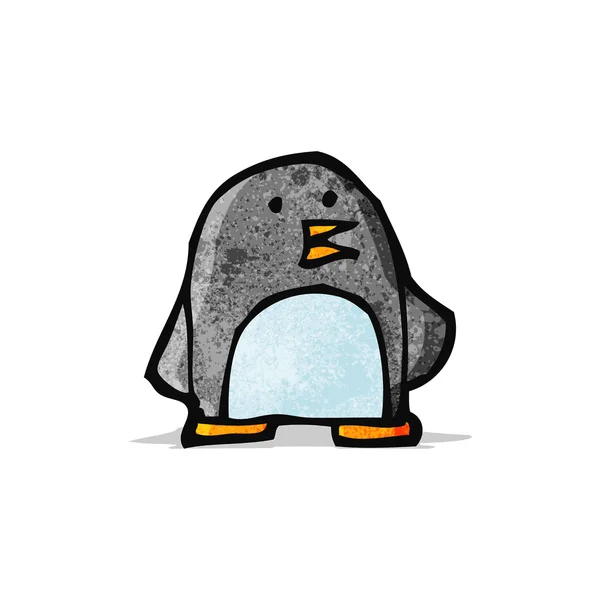 Bonito desenho animado pinguim doodle — Vetor de Stock