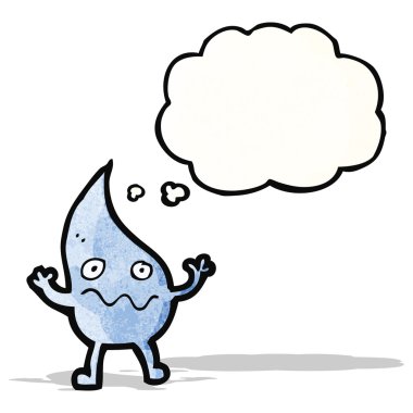 karikatür yağmur damlası