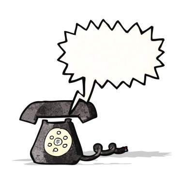 zil telefon karikatür