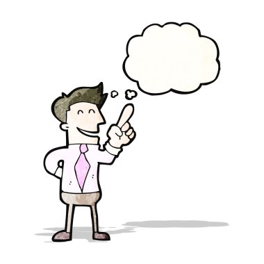 Harika bir fikri olan çizgi film adamı.