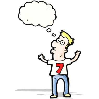 Yedi numaralı forması erkekte çizgi film