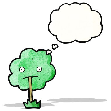 gözleri ile karikatür ağacı