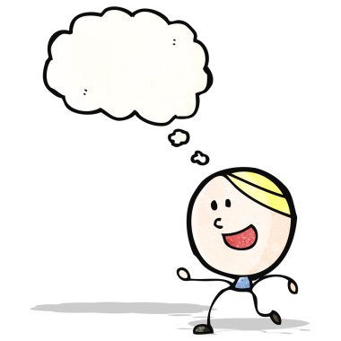 mutlu karikatür doodle çocuk