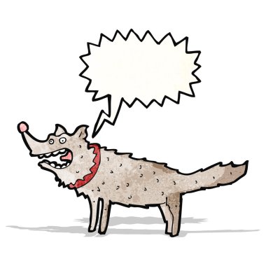 Karikatür havlayan köpek