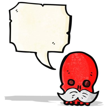 karikatür kafatası bıyıklı