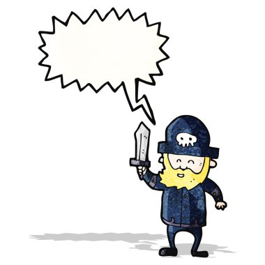 emirleri veren karikatür korsan Kaptan