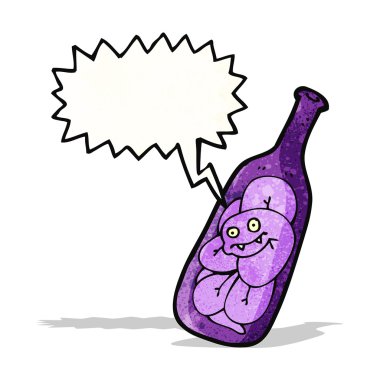 karikatür yılan şişe