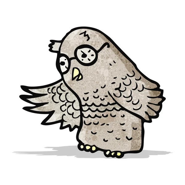 Cartoon wise owl — Stock Vector