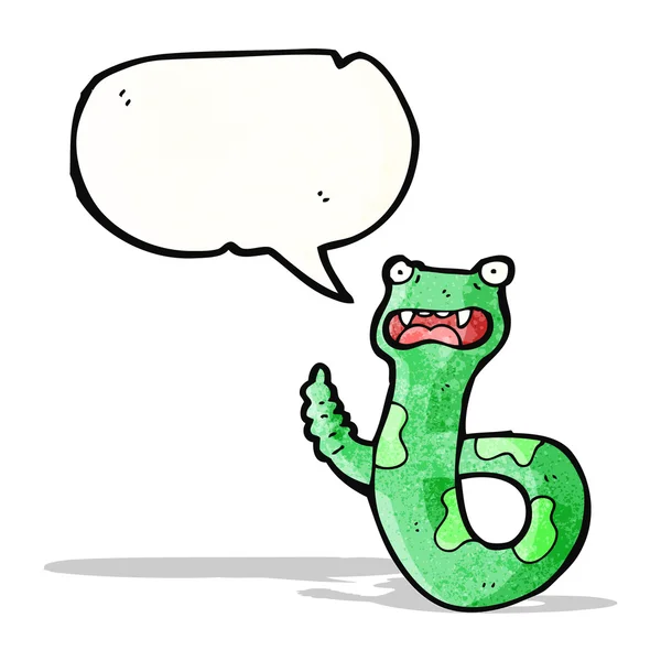 Dibujos animados de serpiente siseante — Vector de stock