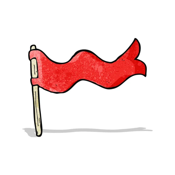 Bandiera sventolante cartone animato — Vettoriale Stock