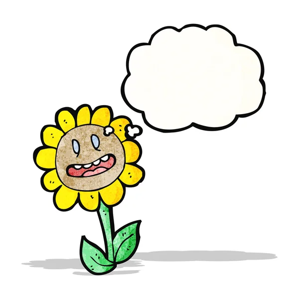 Karikatura retro slunečnice — Stockový vektor