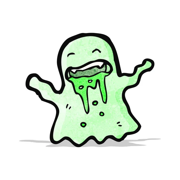 Gross slimy ghost cartoon — Stock Vector