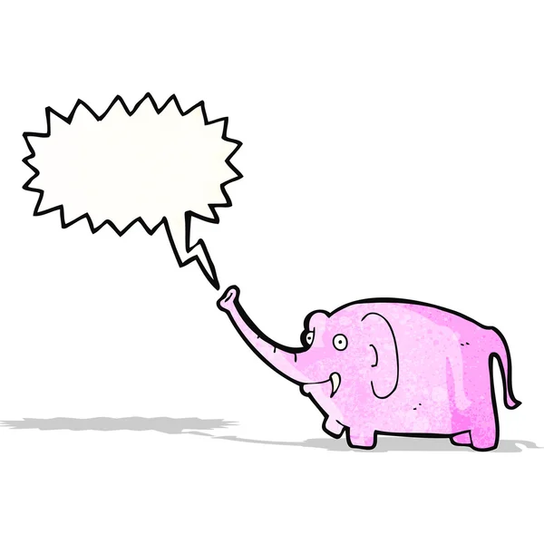 Cartoon rosa elefant trumpetande — Stock vektor