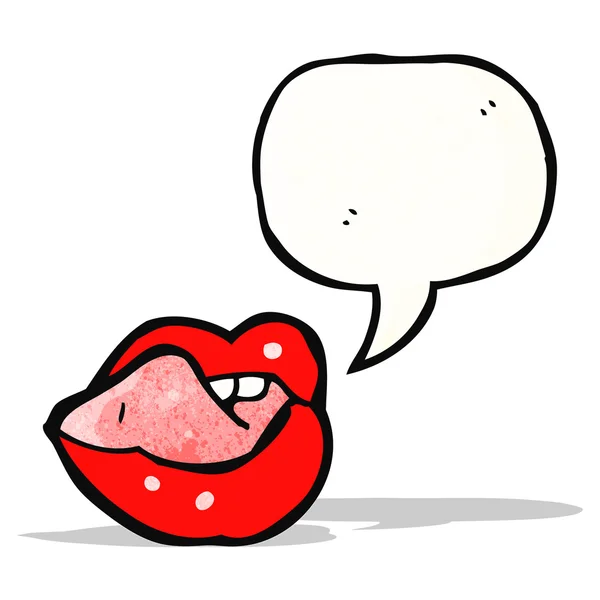 Sexy dibujos animados labios — Vector de stock