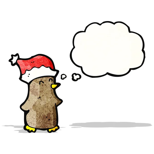 Cartoon robin in KERSTMUTS — Stockvector