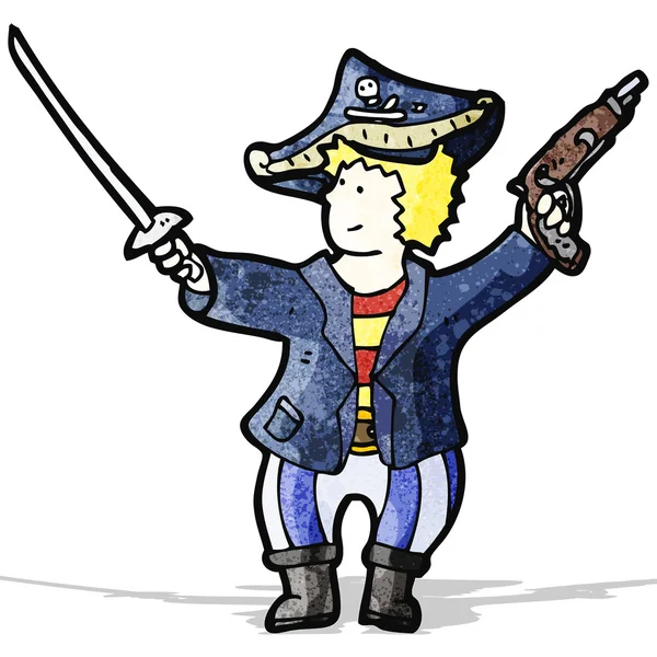 Пірат мультфільмі хлопчика — стоковий вектор