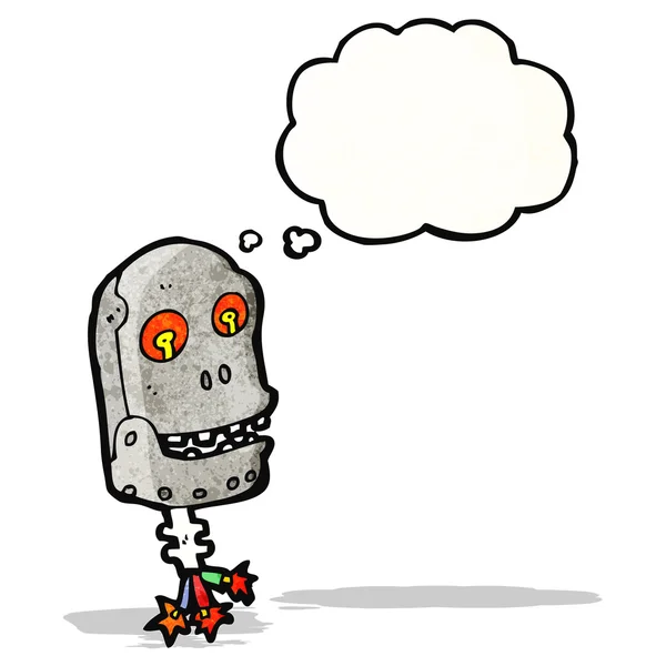 Cabeza de robot de dibujos animados — Vector de stock