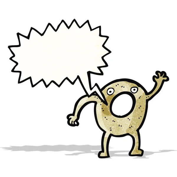 Donut personnage de dessin animé — Image vectorielle
