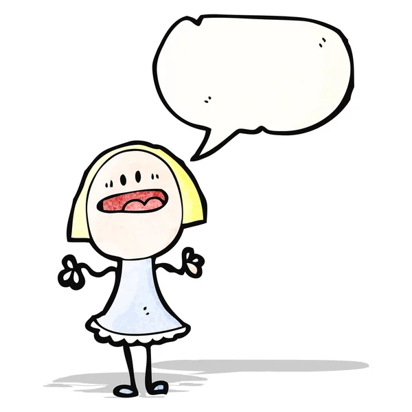 卡通焦虑的女人 — 图库矢量图片