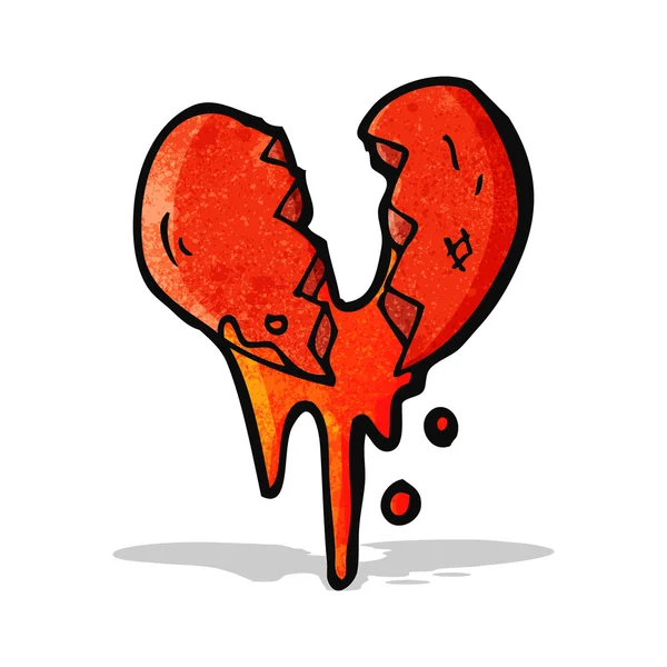 Símbolo de coração de desenhos animados — Vetor de Stock