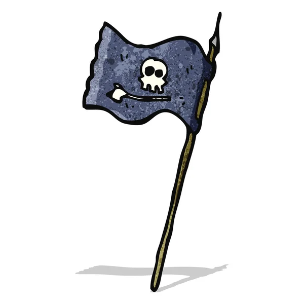 Drapeau pirate de bande dessinée — Image vectorielle