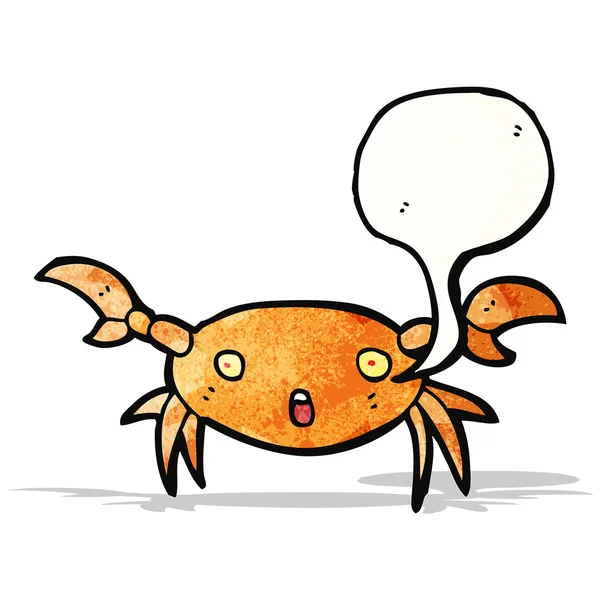 Cartoon krab met spraakbel — Stockvector