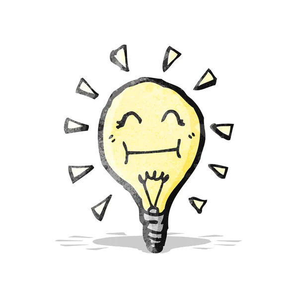 Light bulb cartoon character — Stock Vector