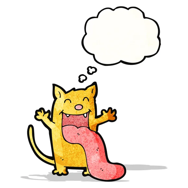 卡通猫伸出舌头 — 图库矢量图片
