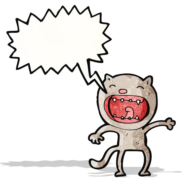 Cartoon luid kat — Stockvector