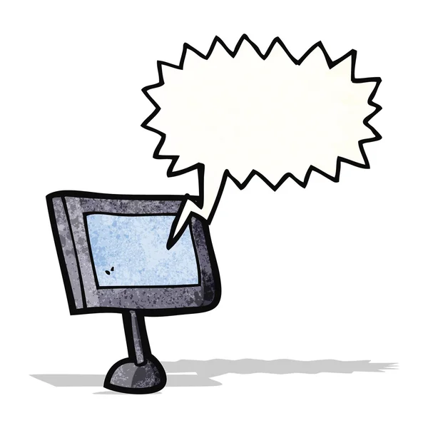 Karikatür bilgisayar ekranı — Stok Vektör