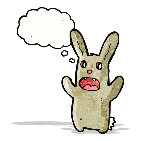 Inquietante zombie coniglio cartone animato — Vettoriale Stock