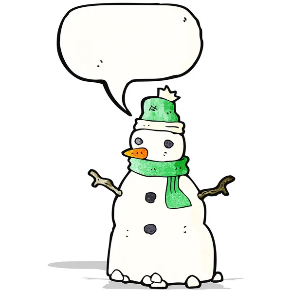 Cartoon snowman — Stock Vector