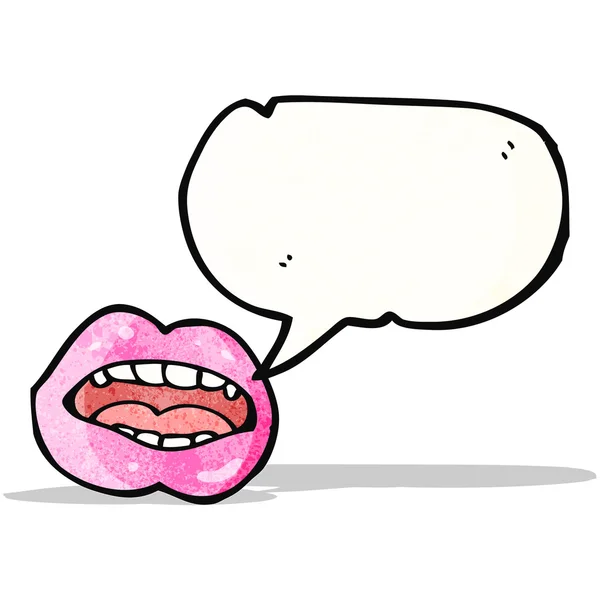 Talking lips cartoon — Stock Vector