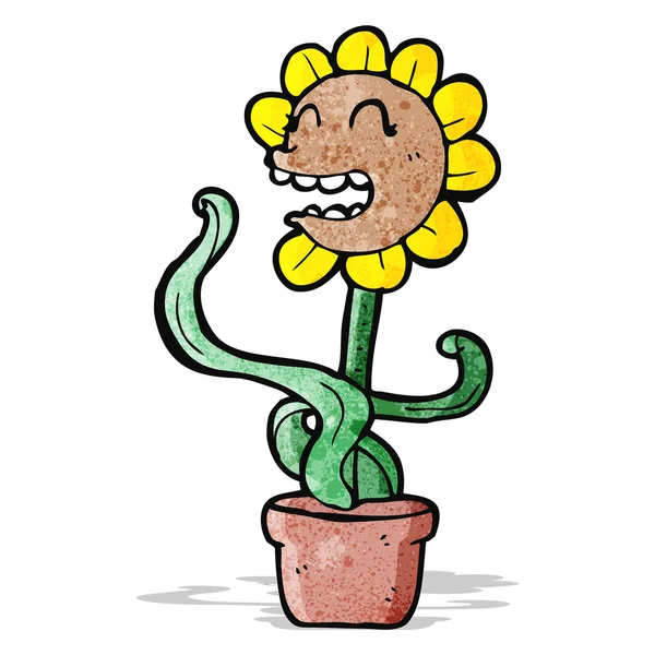 Sonnenblumen-Zeichentrickfigur — Stockvektor