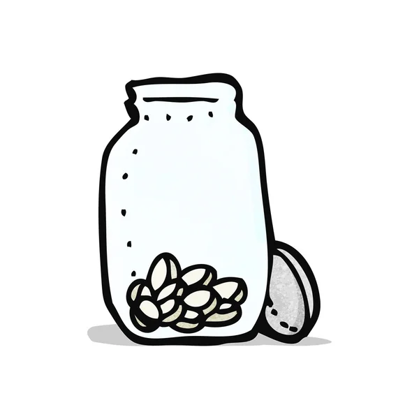 Cartoon jar of pills — Stock Vector