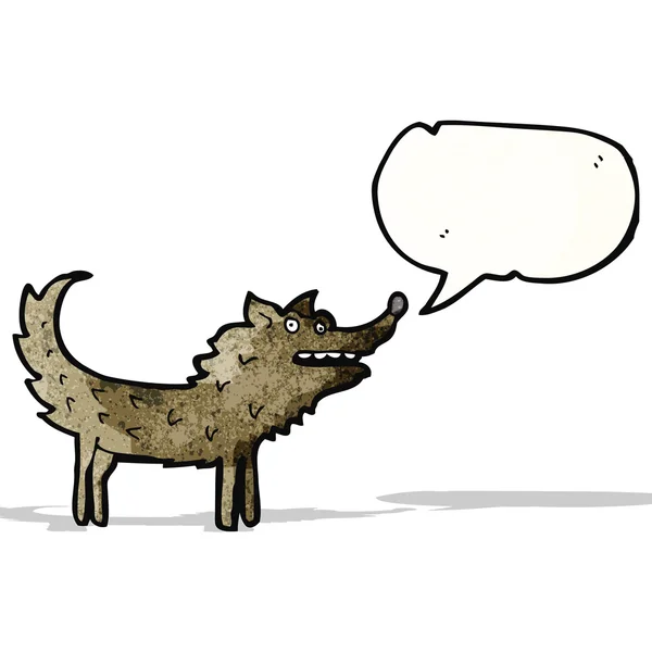 Dessin animé parler loup — Image vectorielle