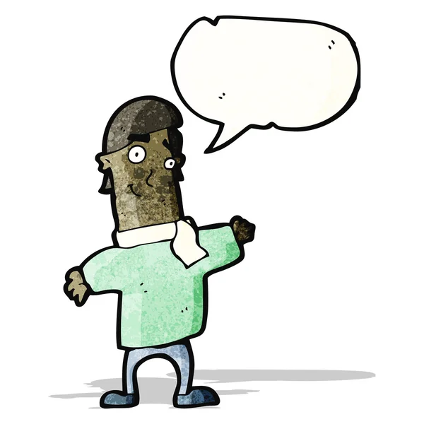 Cartoon freundlicher Mann mit offenen Armen — Stockvektor