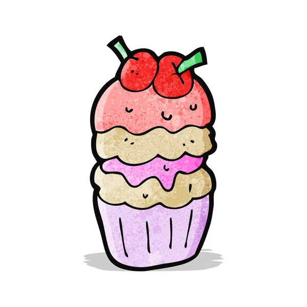 Huge cupcake cartoon — Stock Vector