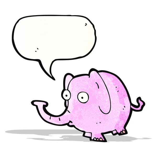 漫画ピンクの象 — ストックベクタ
